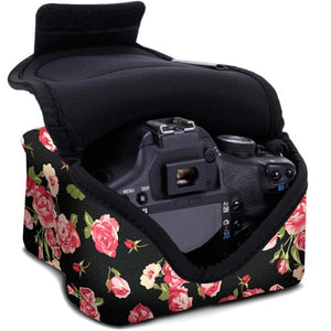 USA GEAR GRFAFSL110FLEW Étui Neoprene SLR avec Protection Résistante aux Rayures Florale - Simple Boutique