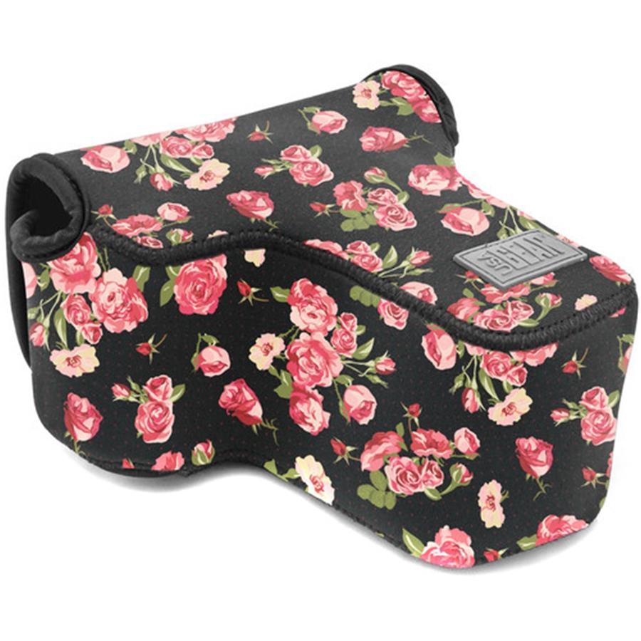 USA GEAR GRFAFSL110FLEW Étui Neoprene SLR avec Protection Résistante aux Rayures Florale - Simple Boutique