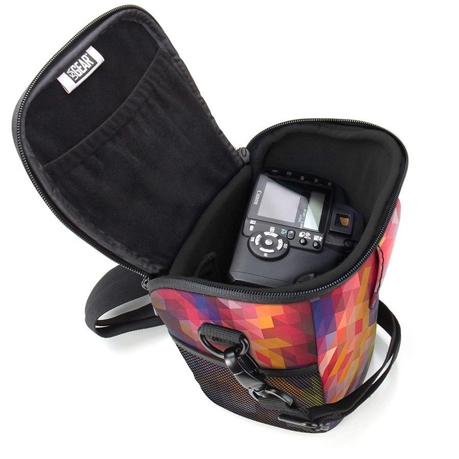 USA GEAR GRQLQTL100GMEW Étui pour Appareil Photo DSLR avec Accessiblilité au Chargement par le Haut Géométrique - Simple Boutique