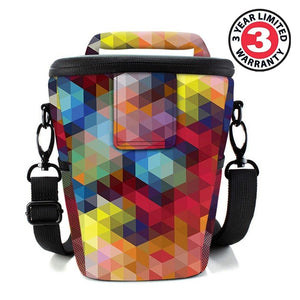 USA GEAR GRQLQTL100GMEW Étui pour Appareil Photo DSLR avec Accessiblilité au Chargement par le Haut Géométrique - Simple Boutique