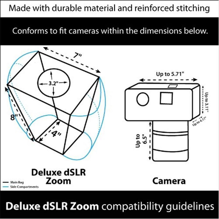 USA GEAR GRSLS10100BKEW Sac de Rangement pour Accessoires DSLR Rembourage en Mousse Noir - Simple Boutique