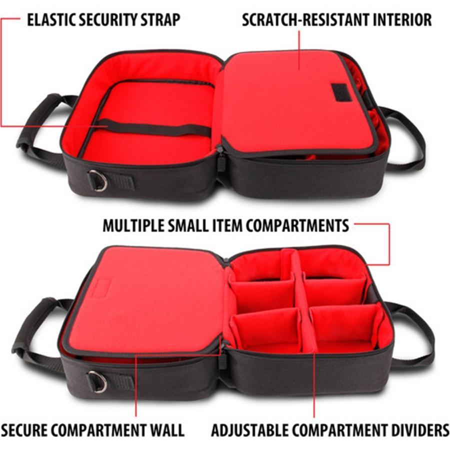 USA GEAR GRSLS14100RDEW Étui de Transport pour Nintendo Switch avec Compartiments de Rangement Rouge - Simple Boutique