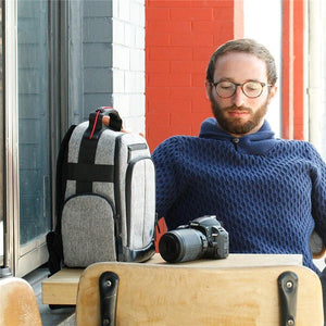 USA GEAR GRULUBK100GYEW Sac à Dos pour Camera Personnalisable Gris - Simple Boutique