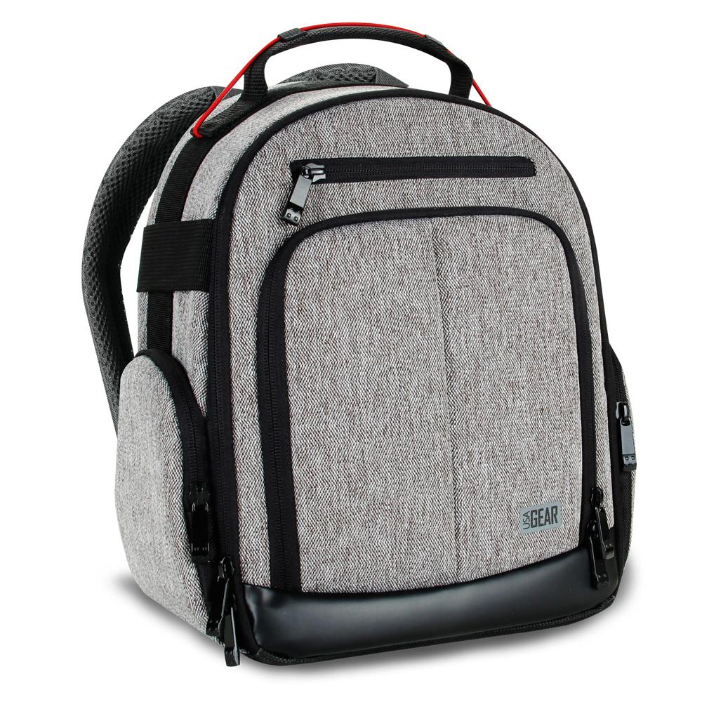 USA GEAR GRULUBK100GYEW Sac à Dos pour Camera Personnalisable Gris - Simple Boutique