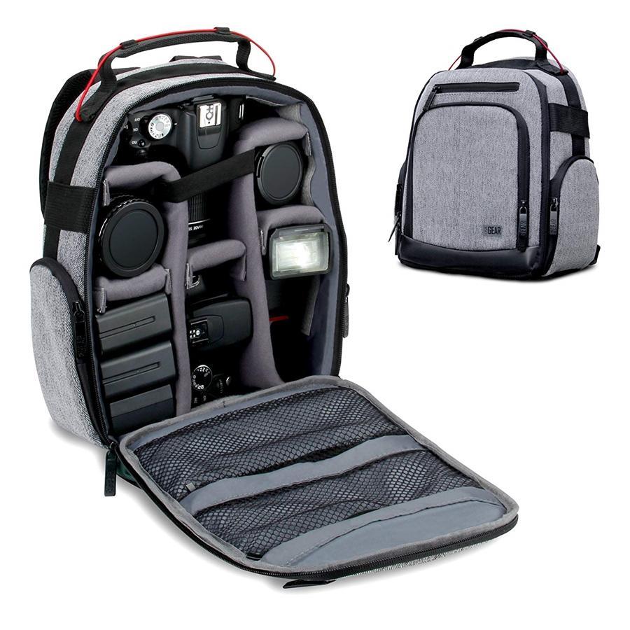 USA GEAR GRULUBK100GYEW Sac à Dos pour Camera Personnalisable Gris - Simple Boutique