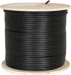 Vertical Cable Réseau Extérieur Cat5e 24 AWG FT4 Blindé Noir 1000' avec Messager - Simple Boutique