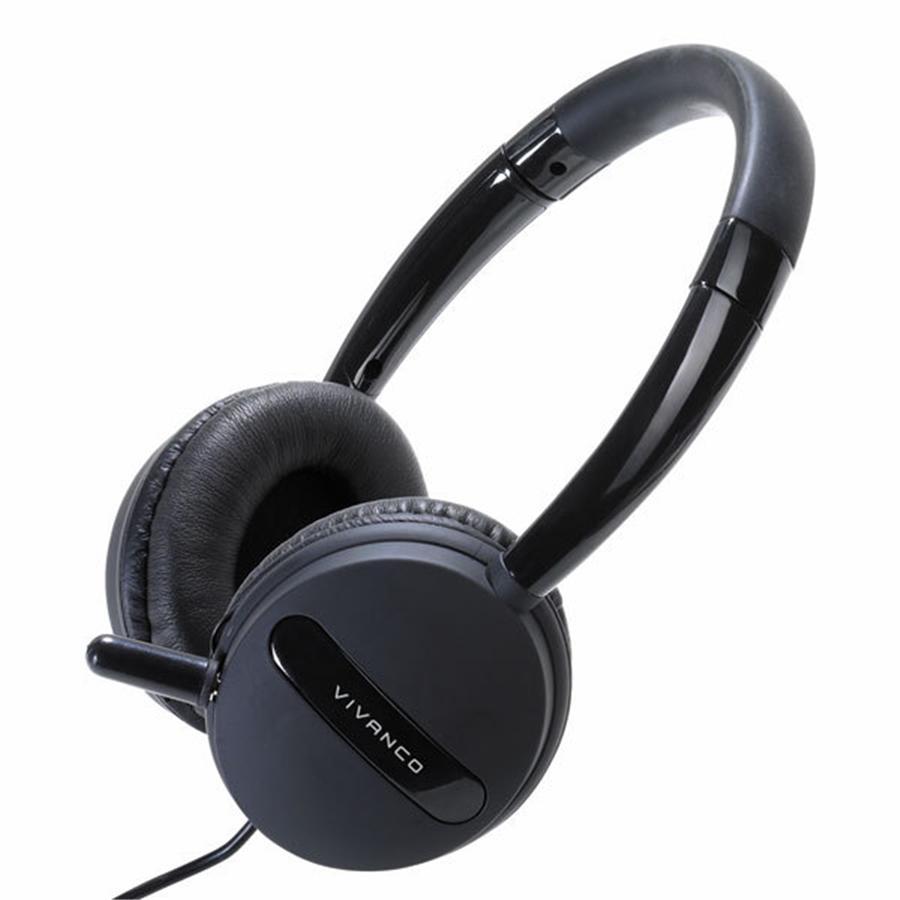 Vivanco - Casque d'écoute avec Microphone Retirable, Connection USB, Noir - Simple Boutique