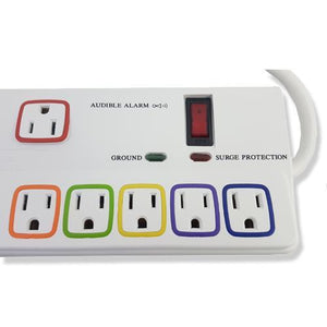 Vivid Protecteur De Surtension Électrique 8 Prises 2160J 6Pi Blanc - Simple Boutique