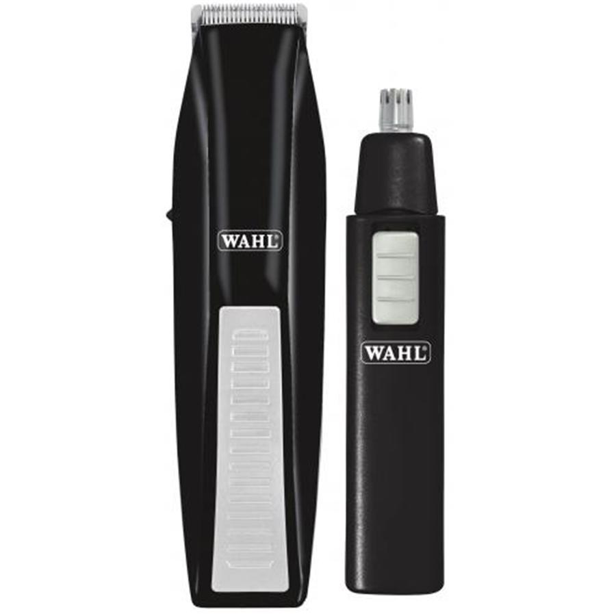 WAHL - Ensemble de 11 Morceaux, Tondeuse à Barbe à Batterie et Tondeuse pour Nez et Oreilles , Gris - Simple Boutique