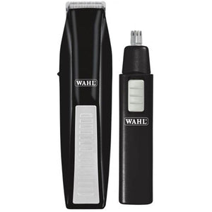 WAHL - Ensemble de 11 Morceaux, Tondeuse à Barbe à Batterie et Tondeuse pour Nez et Oreilles , Gris - Simple Boutique
