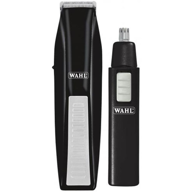 WAHL - Ensemble de 11 Morceaux, Tondeuse à Barbe à Batterie et Tondeuse pour Nez et Oreilles , Gris - Simple Boutique