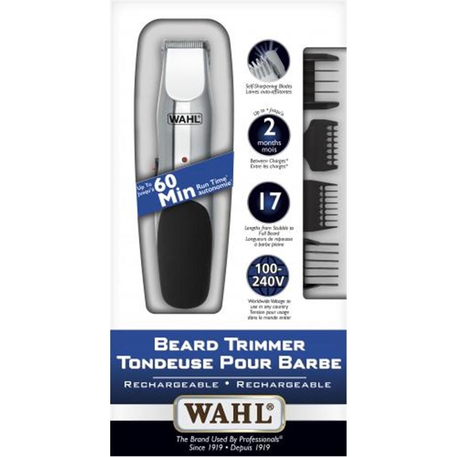WAHL - Ensemble de 15 Morceaux, Tondeuse à Barbe Rechargeable, Gris - Simple Boutique