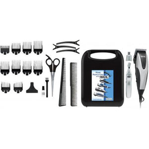 WAHL - Ensemble de 23 Morceaux, Tondeuses pour Cheveux, Nez et Oreilles, Blanc - Simple Boutique
