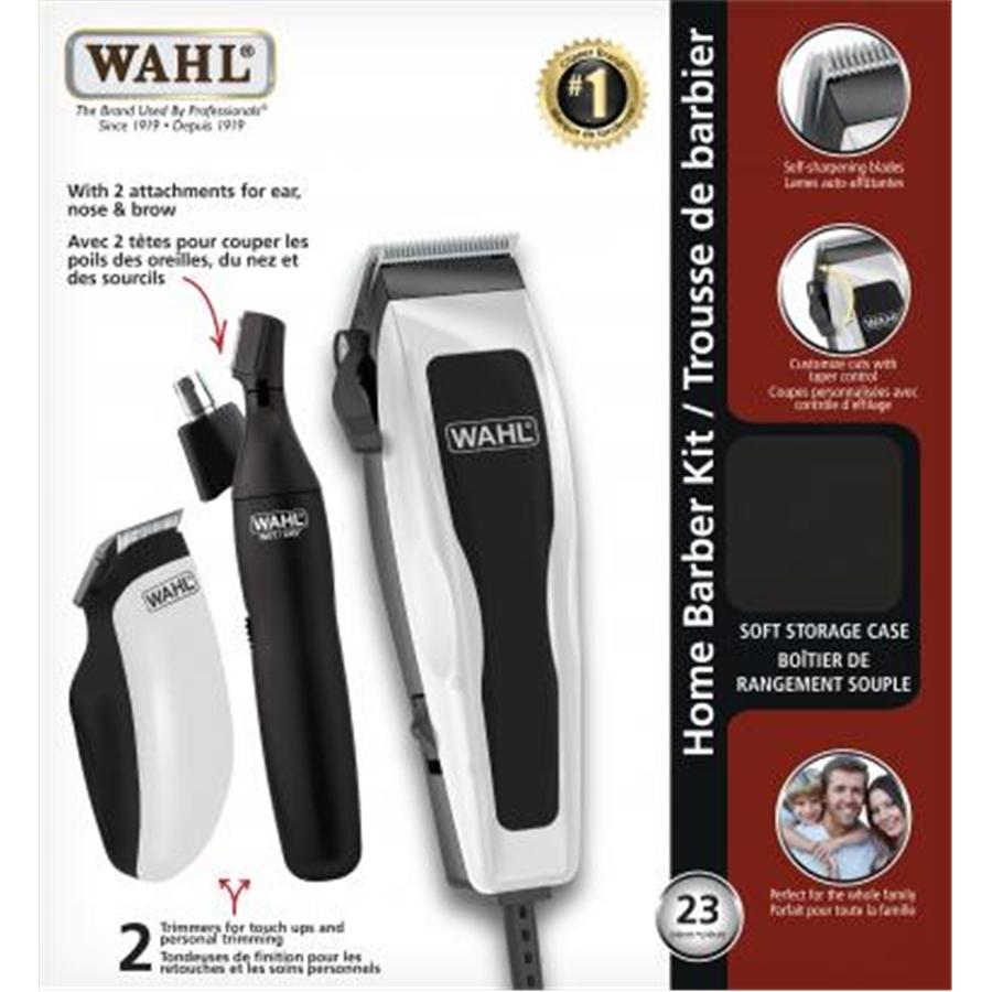 WAHL - Ensemble de Tondeuses Personelles et Trousse de Barbier Contenant 23 Pièces, Noir et Blanc - Simple Boutique