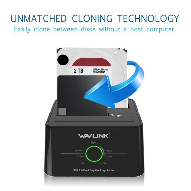 WAVLINK Station D'Acceuil Double USB 3.0 pour Disque Dur - Simple Boutique