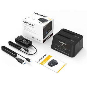 WAVLINK Station D'Acceuil Double USB 3.0 pour Disque Dur - Simple Boutique