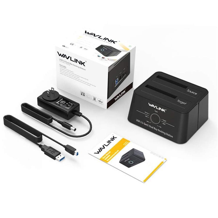 WAVLINK Station D'Acceuil Double USB 3.0 pour Disque Dur - Simple Boutique