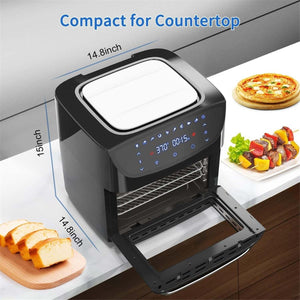 WowChef - Four de Comptoir avec Friteuse à Air 10 en 1, Rotisserie, Friteuse, Déshydrateur, Capacité XL, 9 Accessoires, Noir - Simple Boutique