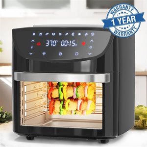 WowChef - Four de Comptoir avec Friteuse à Air 10 en 1, Rotisserie, Friteuse, Déshydrateur, Capacité XL, 9 Accessoires, Noir - Simple Boutique