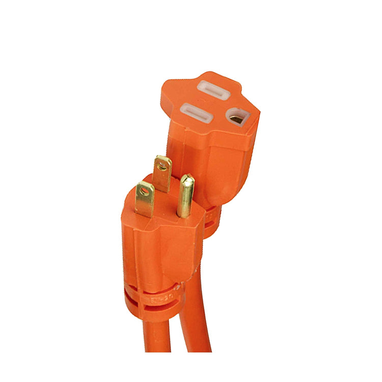 Xtrciity - Rallonge Électrique à 1 Prise avec Mise à la Terre, Longeur de 3 Mètres, Pour Usage Extérieur, Orange - Simple Boutique