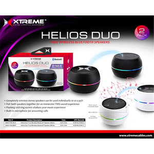 Xtreme - Haut-Parleurs Helios Bluetooth, True Wireless, Ensemble de 2, Noir - Simple Boutique