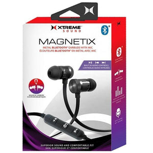 Xtreme Magnetix Écouteurs Bluetooth Métal Noir (XBE9-0110-BLK) - Simple Boutique