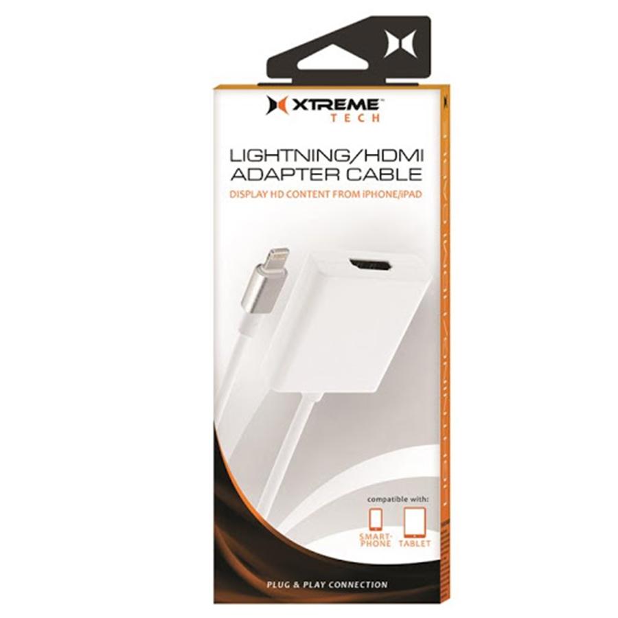Xtreme PAC2-1023-AST - Adaptateur Lightning à HDMI, 1080p HD, Câble de 8.5'', Blanc - Simple Boutique