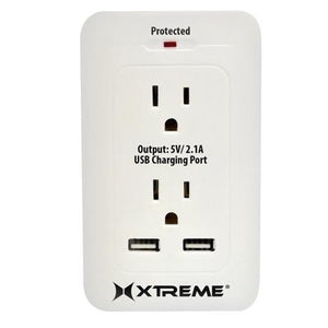 Xtreme Prise Duplex Électrique Avec 2 Ports De Recharge USB 5V/2.1A - Simple Boutique