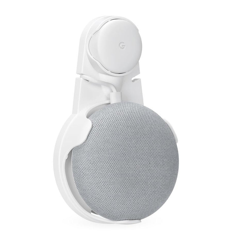 Xtreme Support de Fixation Murale pour Google Home Mini, Encombrement Réduit, Montage sur Prise Secteur, Gestion du Cordon, Blanc - Simple Boutique