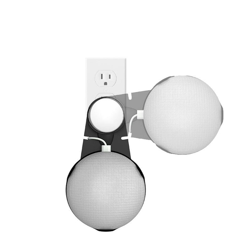 Xtreme Support de Fixation Murale pour Google Home Mini, Encombrement Réduit, Montage sur Prise Secteur, Gestion du Cordon, Noir - Simple Boutique