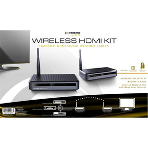 Xtreme XHV1-1020-BLK Kit HDMI Sans-fil Haute Définition - Transmetteur Sans les Câbles, Noir - Simple Boutique