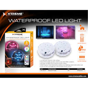 Xtreme XLB7-1025-CLR - Ensemble de 2 Rondelles de Lumière LED, Hydrofuges, avec Télécommande - Simple Boutique