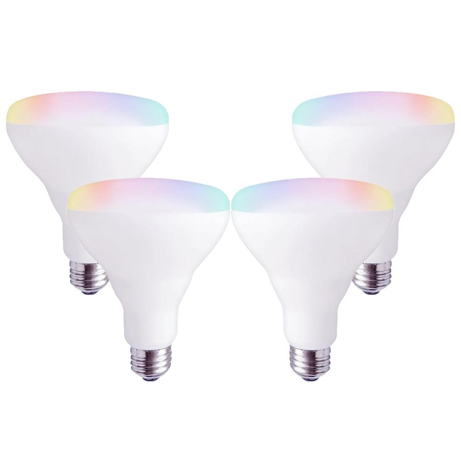 Xtricity 1-50075 DEL Wi-Fi BR30 10W 120V Couleurs Réglables 2700K-6500K Luminosité Ajustable Grad 4pk Blanc - Simple Boutique