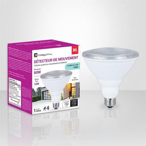 Xtricity 1-50089 DEL Détecteur de Mouvement Type Par38 10W 120V 5000K Lumière du Jour 1PK Blanc - Simple Boutique