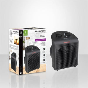 Xtricity 4-80304 Watson Radiateur + Ventilateur Élément Métallique 750W-1500W Noir - Simple Boutique