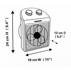 Xtricity 4-80304 Watson Radiateur + Ventilateur Élément Métallique 750W-1500W Noir - Simple Boutique