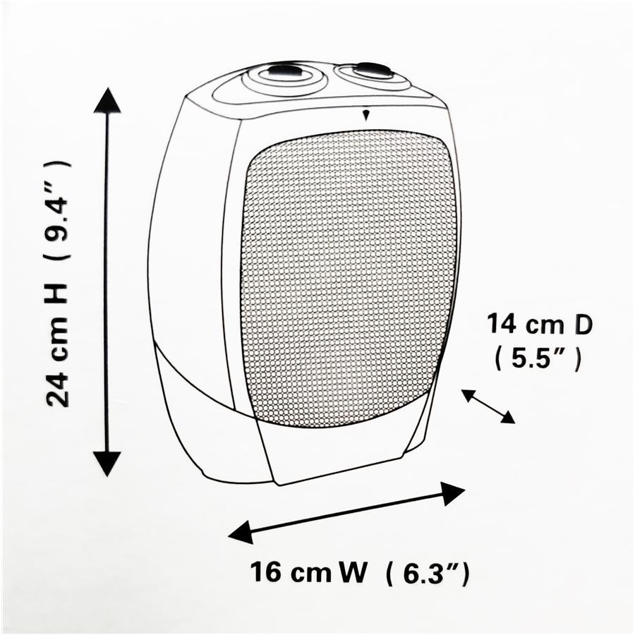 Xtricity 4-80309 Riviera Radiateur + Ventilateur Élément en Céramique 750W-1500W Noir - Simple Boutique
