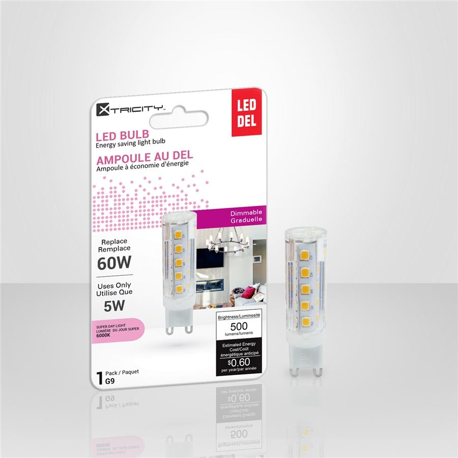 Xtricity - Ampoule DEL Gradable à économie d'énergie, 5W, Culot G9, 6000K Lumière du Jour Super - Simple Boutique