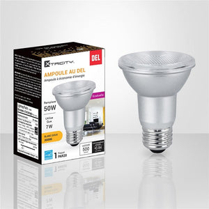 Xtricity - Ampoule DEL Gradable à économie d'énergie, 7W, Culot E26, 3000K Blanc Doux - Simple Boutique