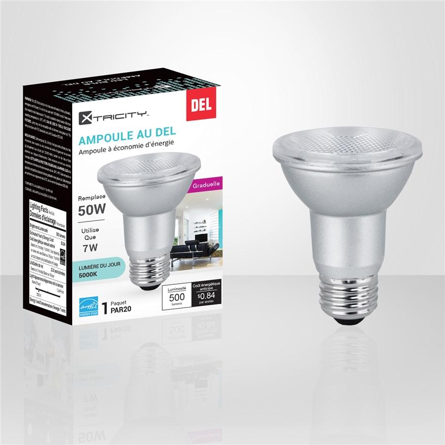 Xtricity - Ampoule DEL Gradable à économie d'énergie, 7W, Culot E26, 5000K Lumière du Jour - Simple Boutique