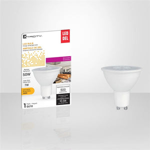 Xtricity - Ampoule DEL Gradable à économie d'énergie, 7W, Culot GU10, 3000K Blanc Doux - Simple Boutique