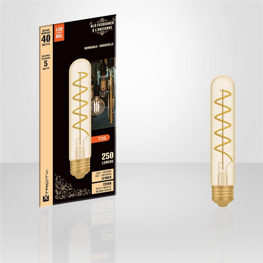 Xtricity - Ampoule DEL Style à l'ancienne, 5W, Culot E26, 2200K Blanc Doux - Simple Boutique