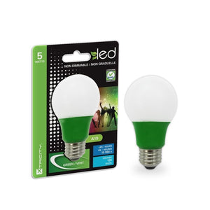 Xtricity Ampoule DEL Type A/5W/120V/E26/ couleur vert 1cd - Simple Boutique