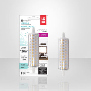 Xtricity - Ampoule DEL à Économie d'énergie, Gradable, 15W, Culot R7S, 5000K Lumière du Jour - Simple Boutique
