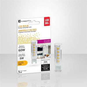 Xtricity - Ampoule DEL à économie d'énergie, 5W, Culot G9, 3000K Blanc Doux - Simple Boutique