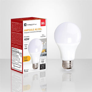 Xtricity - Ampoule DEL à économie d'énergie, 6W, Culot E26, 3000K Blanc Doux - Simple Boutique