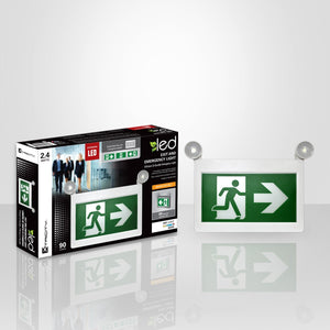 Xtricity DEL Lumiere Sortie D'urgence 1.2w X 2 Têtes 3 Pictogram. 90l - Simple Boutique