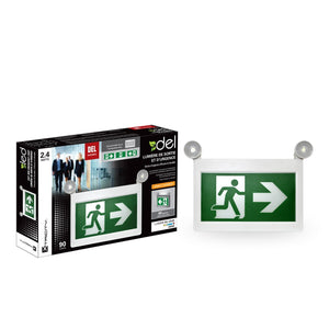Xtricity DEL Lumiere Sortie D'urgence 1.2w X 2 Têtes 3 Pictogram. 90l - Simple Boutique