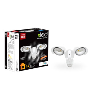 Xtricity Detecteur de Mouvement 2 Têtes DEL 23w 5000k 2400l Blanc - Simple Boutique