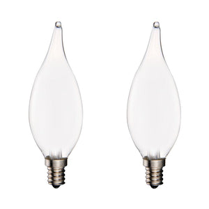 Xtricity - Ensemble d'ampoules DEL Givrées Gradables à économie d'énergie, 5.5W, Culot Candélabre, 3000K Blanc Dous - Simple Boutique